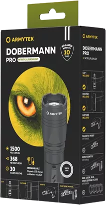 Фонарь Armytek Dobermann Pro Magnet USB (белый) фото 3