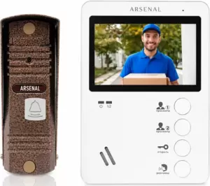 Комплект видеодомофона Arsenal Arsenal Афина (белый) + Триумф Pro 1000 (коричневый) фото