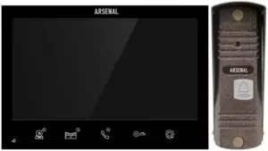 Комплект видеодомофона Arsenal Грация Pro SD (черный) + Триумф Pro (коричневый) фото