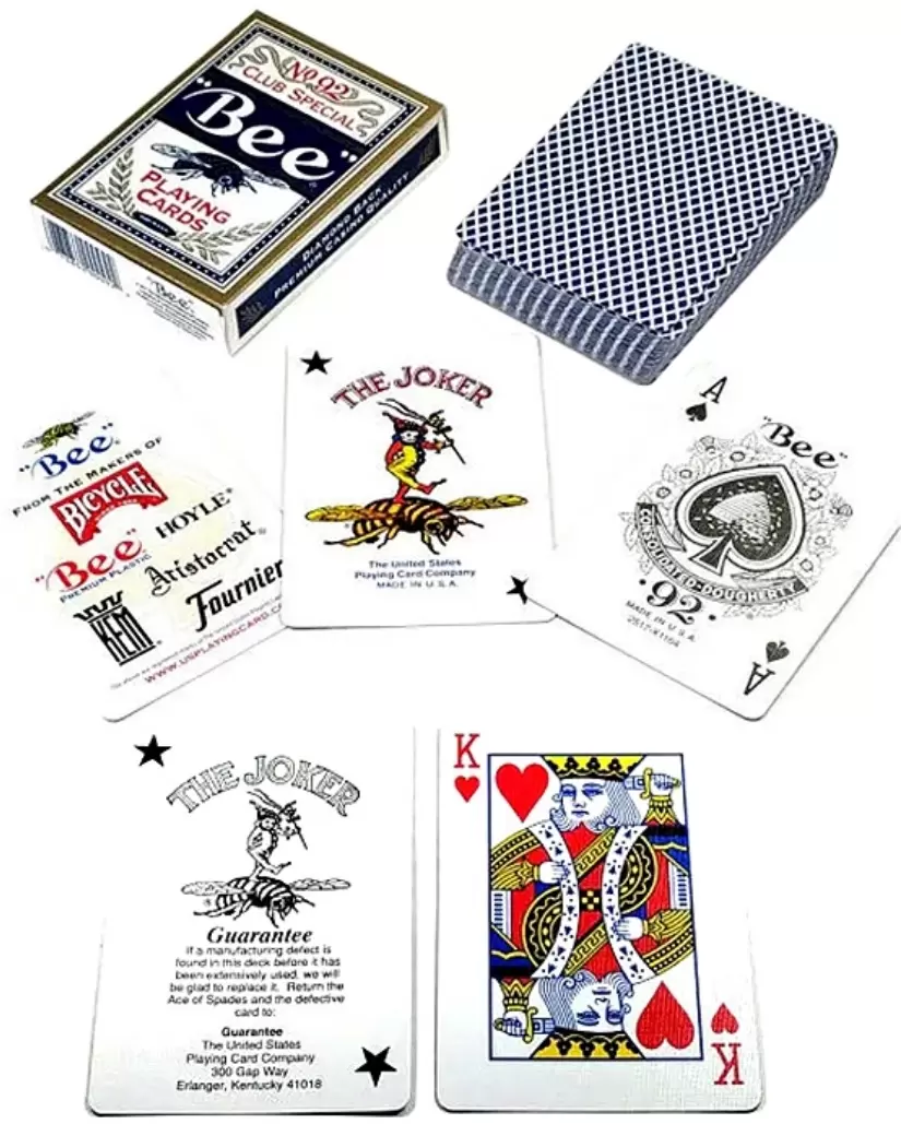 Игральные карты Bee Standard Index Blue 1004508-b фото