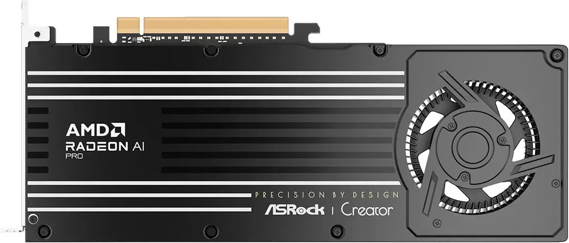 Видеокарта ASRock AMD Radeon AI Pro R9700 Creator 32GB R9700 CT 32G фото