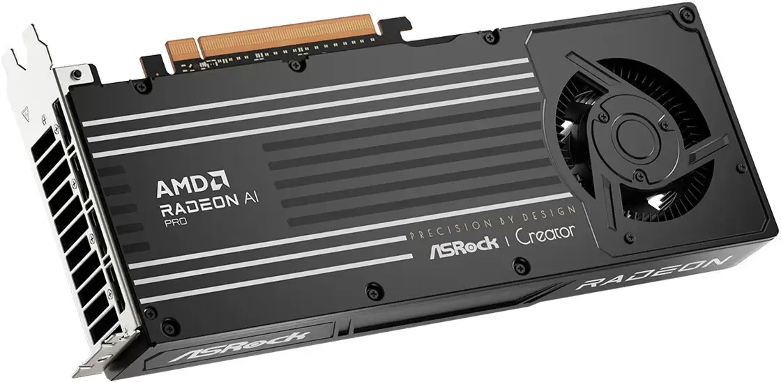Видеокарта ASRock AMD Radeon AI Pro R9700 Creator 32GB R9700 CT 32G фото