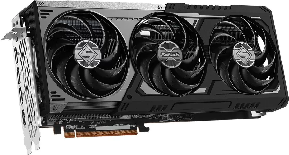 Видеокарта ASRock AMD Radeon RX 9070 XT Steel Legend Dark 16GB RX9070XT SLD 16G фото 2