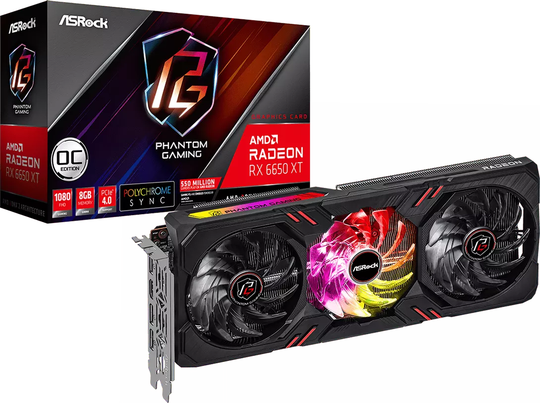 Видеокарта ASRock Radeon RX 6650 XT Phantom Gaming D 8GB OC RX6650XT PGD 8GO фото 6