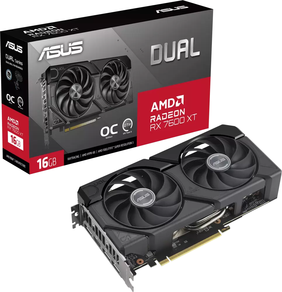 Видеокарта ASUS Dual Radeon RX 7600 XT OC Edition 16GB GDDR6 DUAL-RX7600XT-O16G фото 7