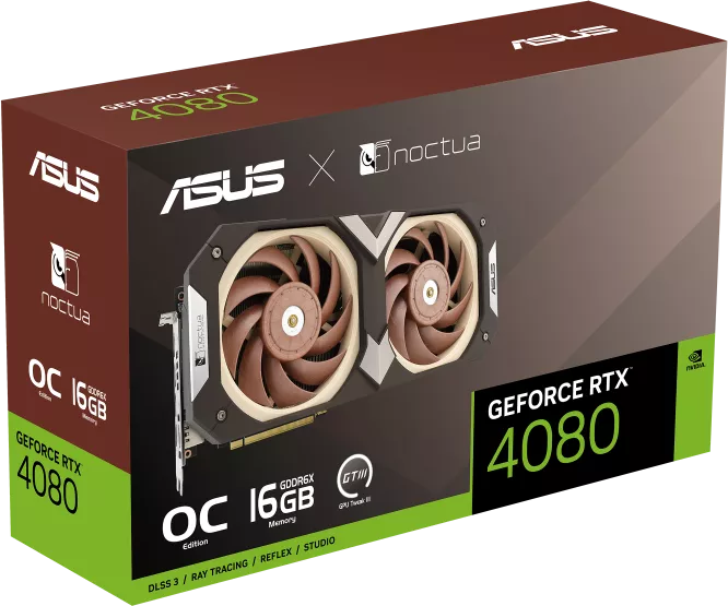 Видеокарта ASUS GeForce RTX 4080 16GB GDDR6X Noctua OC Edition RTX4080-O16G-NOCTUA фото 10