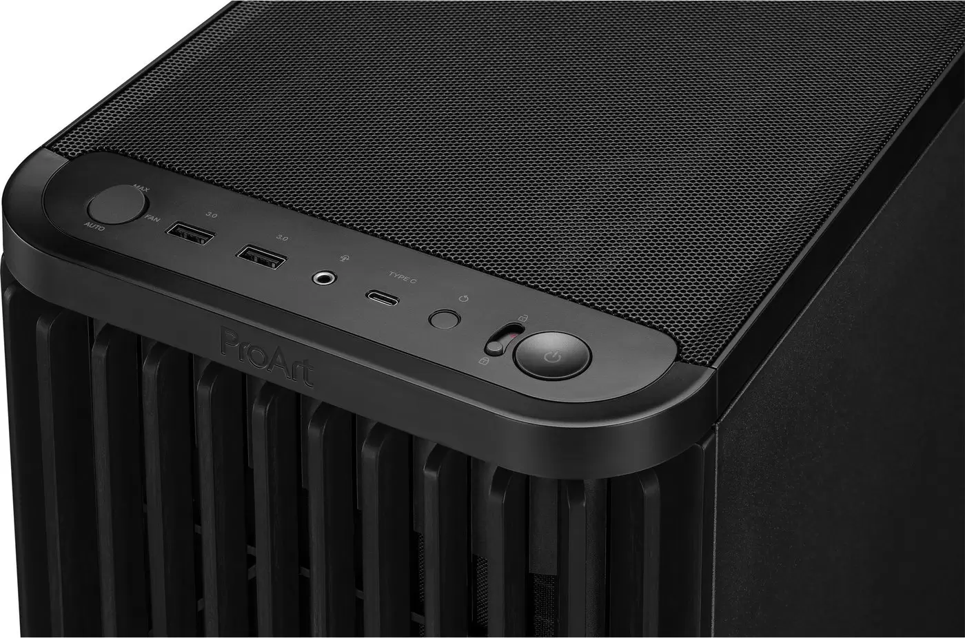Корпус ASUS ProArt PA401 Wood Edition - Mesh Panel (черный) фото