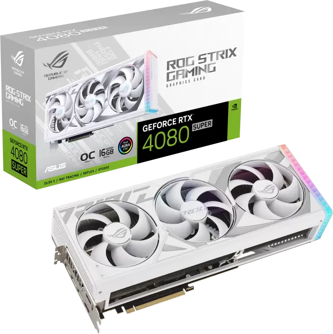 Видеокарта ASUS ROG Strix GeForce RTX 4080 Super 16GB GDDR6X White OC Edition ROG-STRIX-RTX4080S-O16G-WHITE фото 4