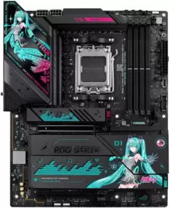 Материнская плата ASUS Rog Strix X870E-H Gaming WiFi7 Hatsune Miku Edition фото