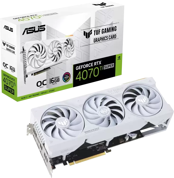 Видеокарта ASUS TUF Gaming GeForce RTX 4070 Ti Super BTF White Edition 16GB GDDR6X TUF-RTX4070TIS-16G-BTF-WHITE фото 4