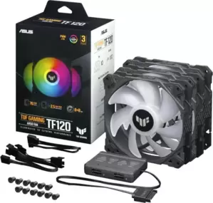 Набор вентиляторов с контроллером ASUS TUF Gaming TF120 ARGB Triple Fan Kit Black Edition фото