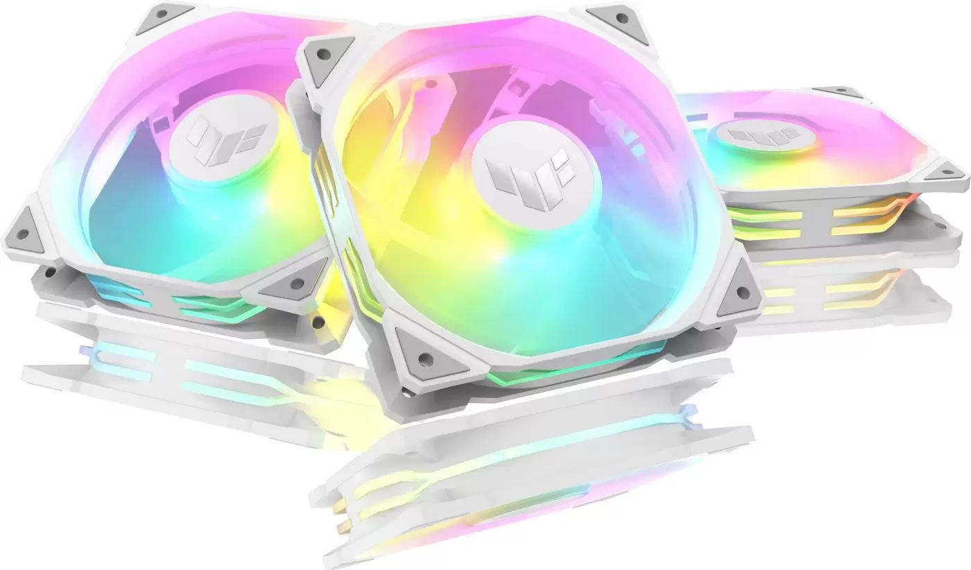 Комплект вентиляторов для корпуса ASUS TUF Gaming TR120 ARGB Reverse Triple Pack (белый) фото