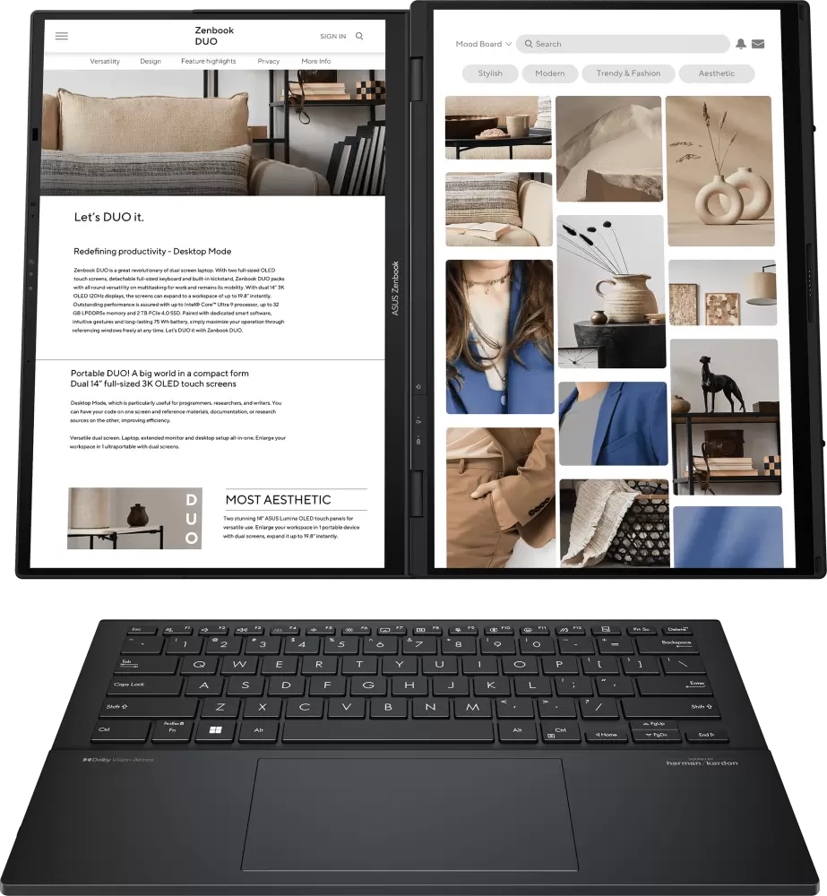 Рабочая станция ASUS Zenbook 14 Duo OLED UX8406CA-PZ234W фото