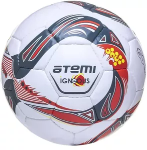 Футбольный мяч Atemi Igneous размер 5, белый/серый/оранжевый фото