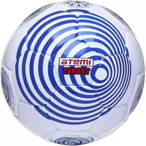 Футбольный мяч Atemi TARGET размер 5, белый/синий фото