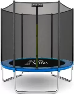 Батут Atlas Sport 140 см - 4.5ft (внешняя сетка, синий)