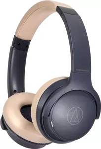 Наушники Audio-Technica ATH-S220BT (темно-синий/бежевый) фото