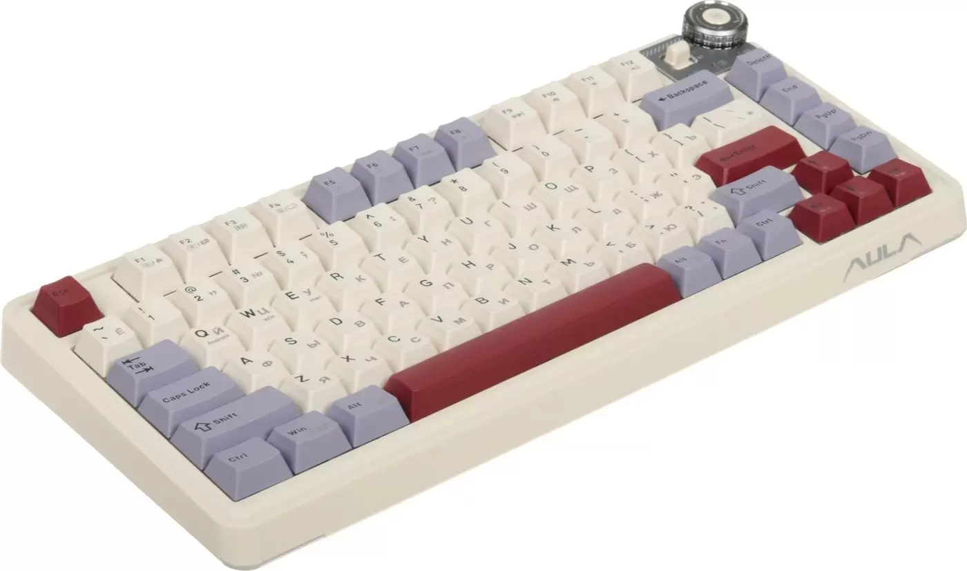Клавиатура AULA AU75 (бежевый/фиолетовый/красный, Leobog Star Vector) фото