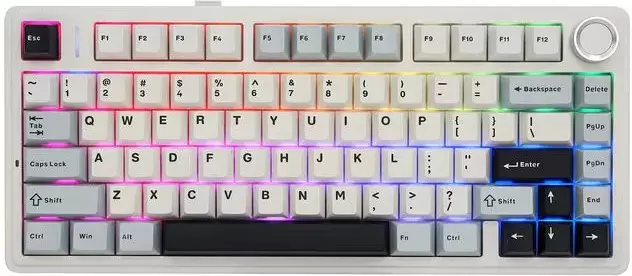 Клавиатура AULA F75 (белый/голубой/черный, Leobog Reaper) фото