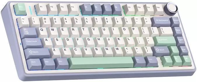 Клавиатура AULA F75 (белый/синий/зеленый, Leobog Graywood V3) фото 2