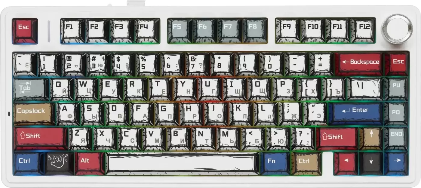 Aula F75 (Comic Keycap, Leobog Graywood V3)