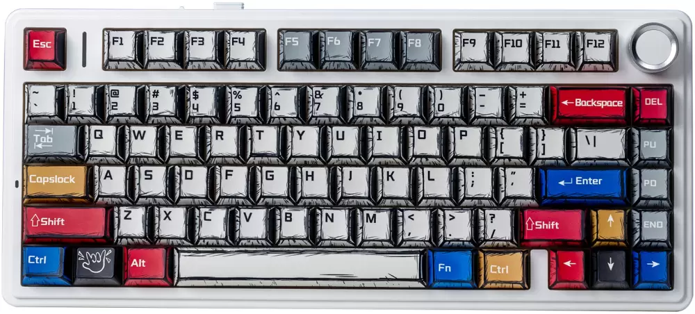 Aula F75 Comic Keycap Light Green Switches