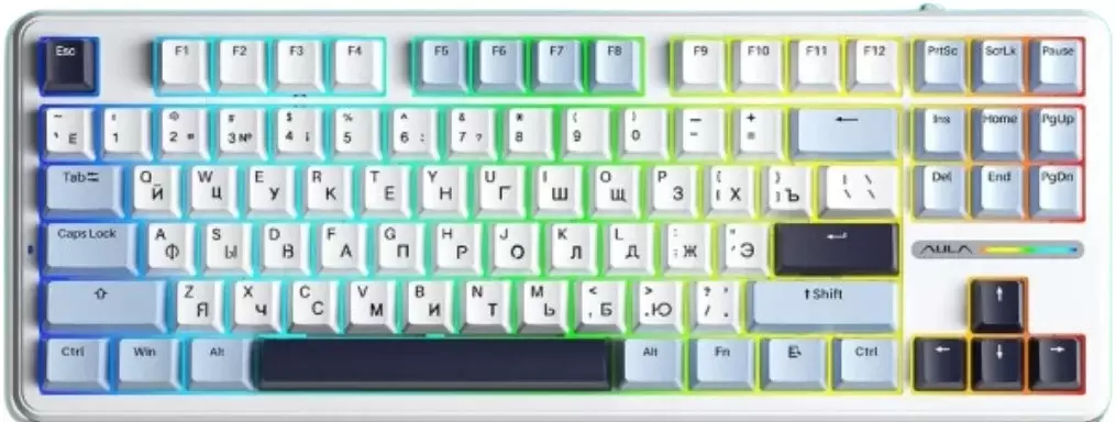 Aula F87 3in1 (белый/голубой/черный, Leobog Reaper)