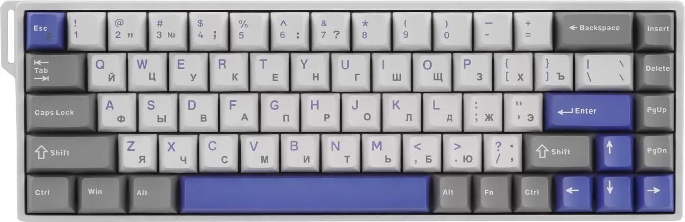 Aula WIN68HE Max (белый/серый/синий, Leobog Wing Chun Magnetic)