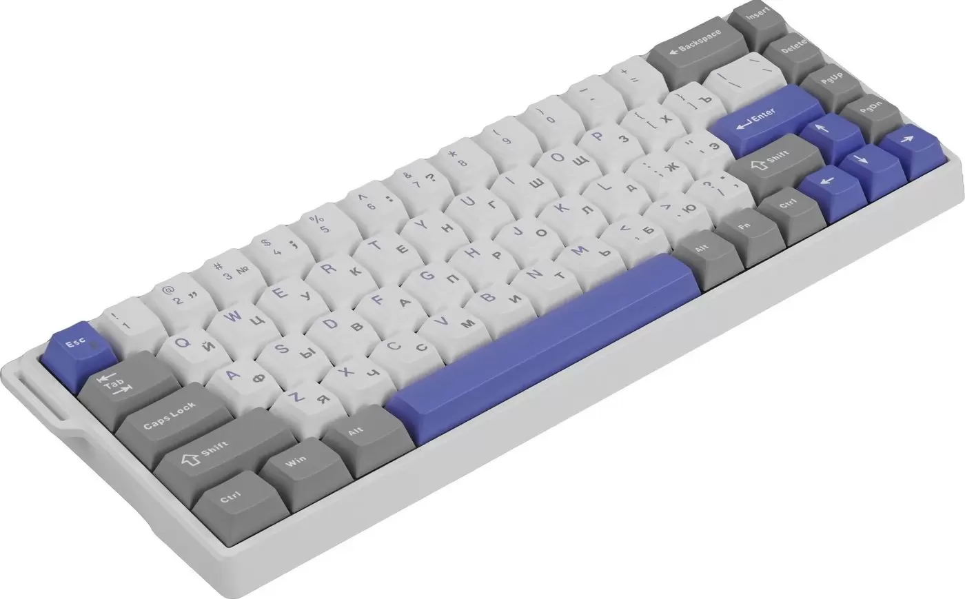 Клавиатура AULA WIN68HE Max (белый/серый/синий, Leobog Wing Chun Magnetic) фото