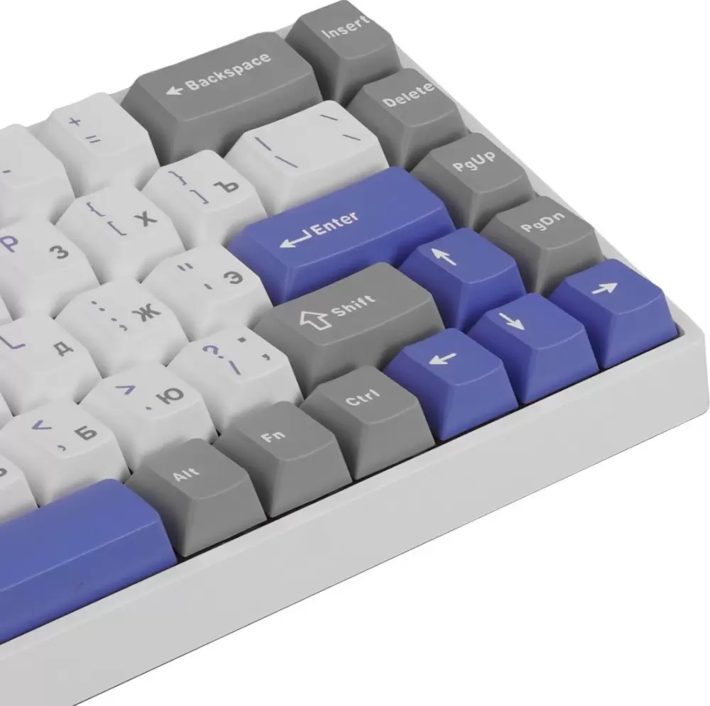 Клавиатура AULA WIN68HE Max (белый/серый/синий, Leobog Wing Chun Magnetic) фото