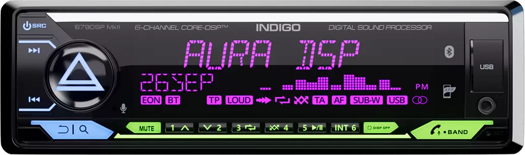 Автомагнитола Aura Indigo-679DSP MkII фото 2