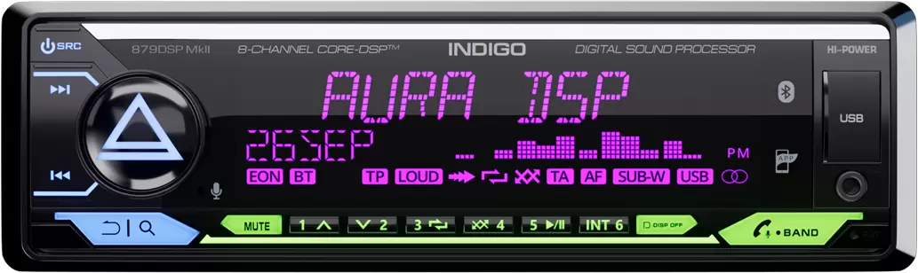 Автомагнитола Aura Indigo-879DSP MkII Hi-Power фото 2