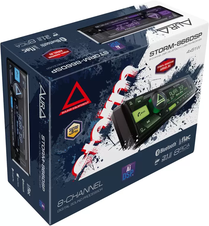Автомагнитола Aura Storm-866DSP фото