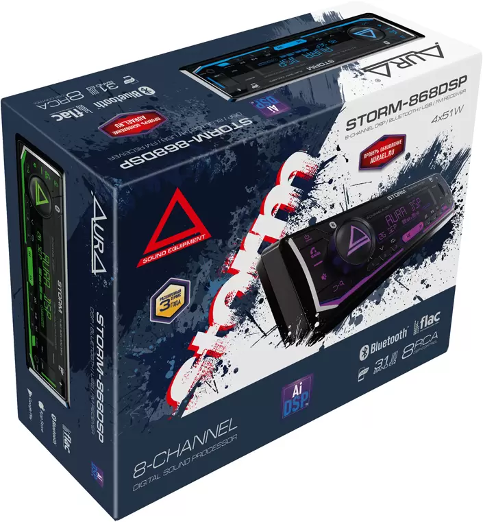 Автомагнитола Aura Storm-868DSP фото