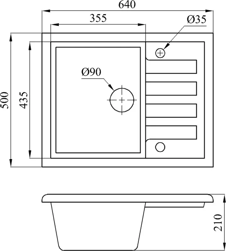 Кухонная мойка AV Engineering Best AV650500BGTA (гранит) фото