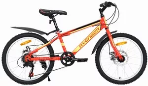 Детский велосипед Avenger C200D 20&#34; (красный/желтый, 2021) фото