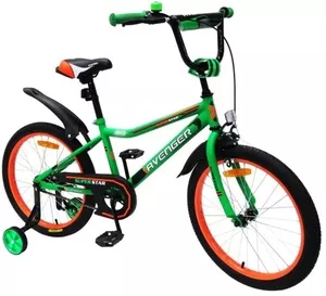 Детский велосипед Avenger Super Star 14&#34; (черный/зеленый) фото