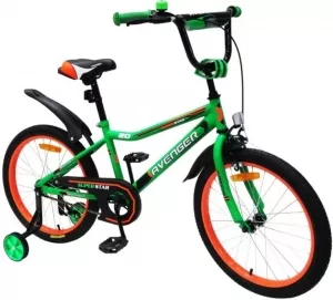 Детский велосипед Avenger Super Star 20&#34; (черный/зеленый) фото