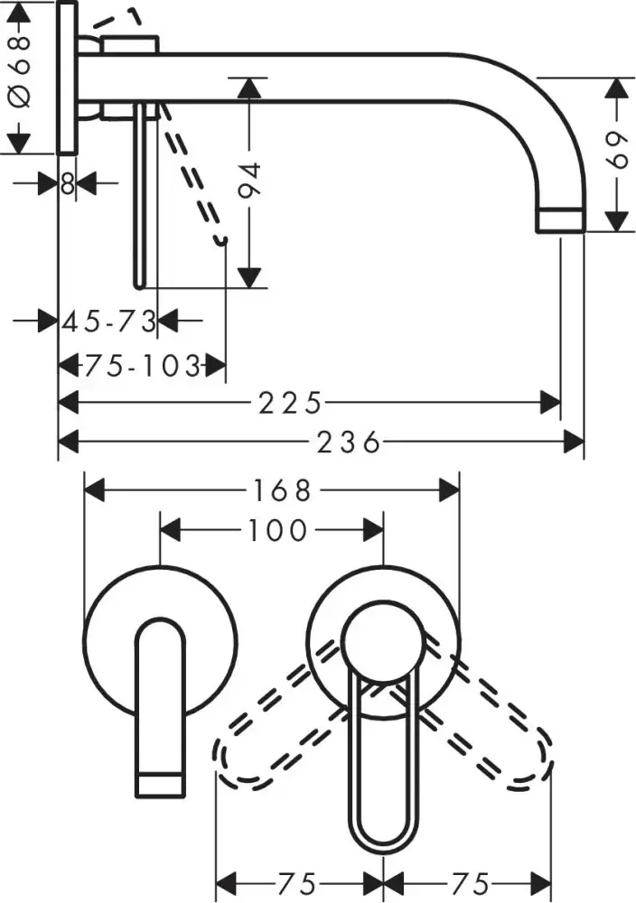 Смеситель Axor Uno 38122000 фото