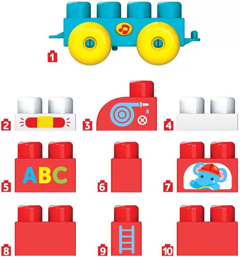 Конструктор Азбукварик Talky Blocks 4630027291738 Пожарная машина фото