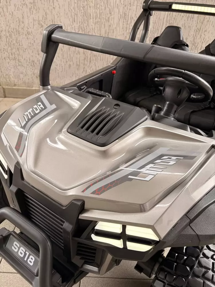 Детский электромобиль Baby Driver Buggy F444 (серый) фото