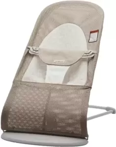 Детский шезлонг BabyBjorn Balance Mesh (grey/beige) фото