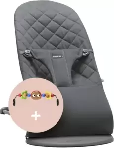 BabyBjorn Bouncer Bliss с игрушкой (хлопок, anthracite)