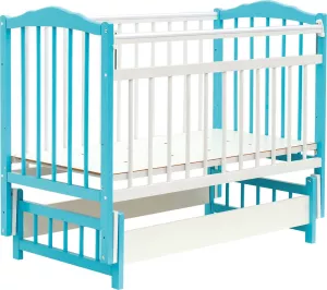 Детская кроватка Bambini Classic М.01.10.11 (белый/голубой) фото