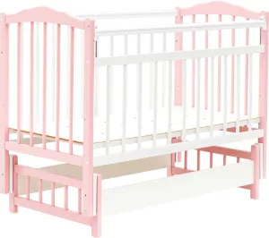 Детская кроватка Bambini Classic М.01.10.11 (белый/розовый) фото