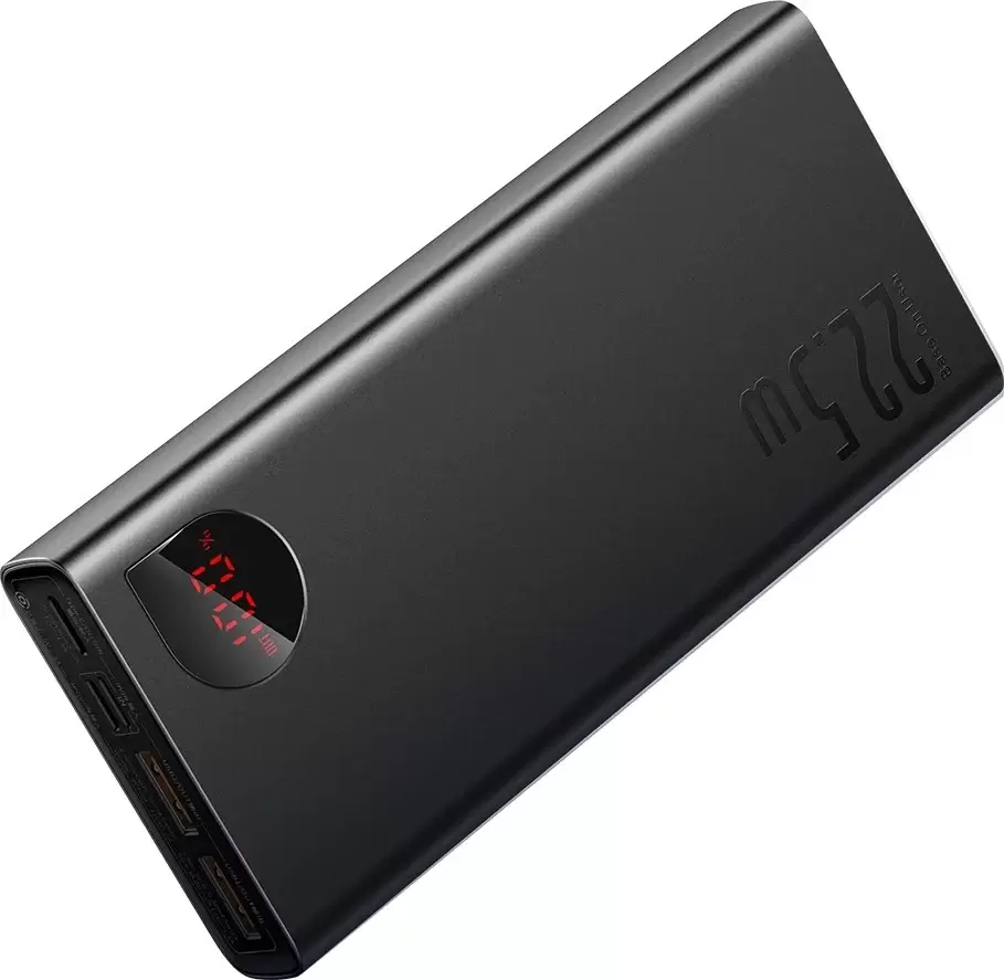 Портативное зарядное устройство Baseus Adaman Metal Digital Display Quick charge 22.5W 20000mAh (черный) фото 2