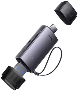 Картридер Baseus AirJoy USB-A &#38; Type-C to SD/TF Card Reader WKQX070301 фото
