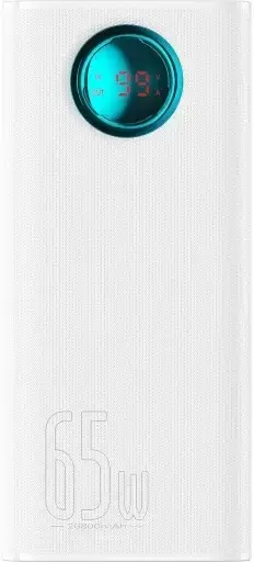 Baseus Amblight Digital Display Fast Charge Power Bank 65W 26800mAh (белый)