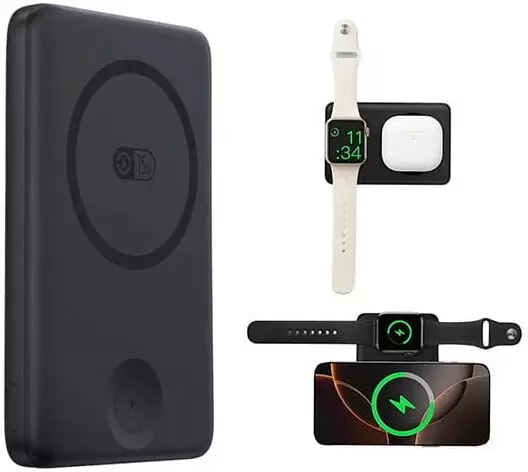 Портативное зарядное устройство Baseus EnerFill FT11 2-in-1 Magnetic Power Bank 10000mAh (черный) фото 2