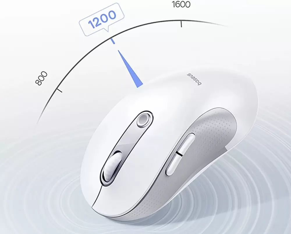 Мышь Baseus F02 Ergonomic Wireless Mouse 2.4G Single (белый) фото 2